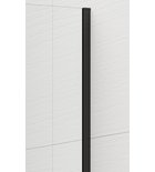 Walk-in, Sapho Esca Black Matt ES1015-02 Walk-in, falra szerelhető, transzparent üveg, 150 cm