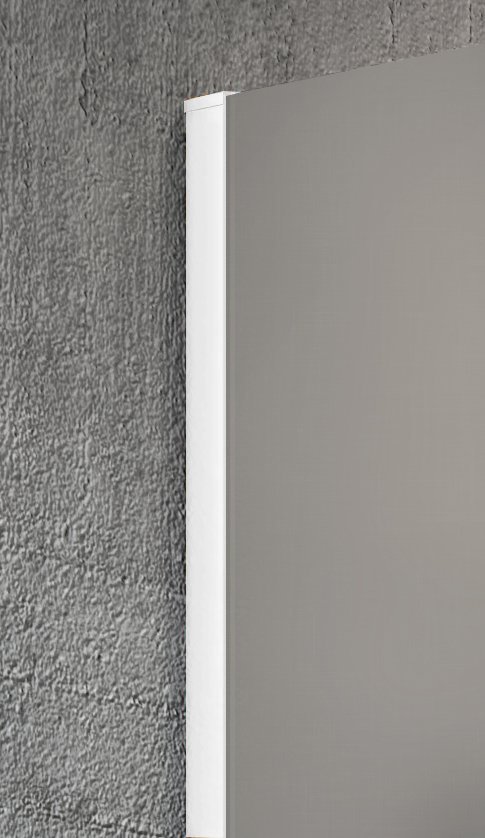 Walk-in, Sapho VARIO WHITE GX1510-07 WALK-IN zuhanyfal Nordic üveggel 1000mm, matt fehér színű Wa