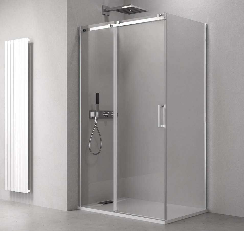 Zuhanykabin, Sapho THRON LINE SQUARE TL1290-5002 szögletes zuhanykabin szögletes görgőszettel 120