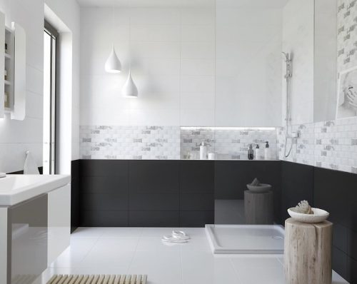 Csempe Cersanit, SIMPLE ART WHITE SATIN 20X60 G1 W476-009-1