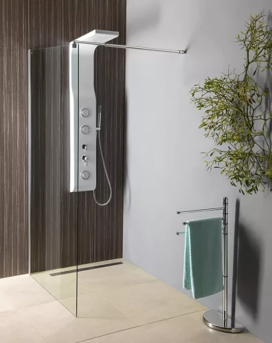 Walk-in, AQUALINE WALK IN Fix zuhanyfal, 80x190 cm: WI081 Sapho