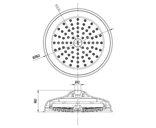 Zuhanyfej, Mofém Antica 175-0002-00