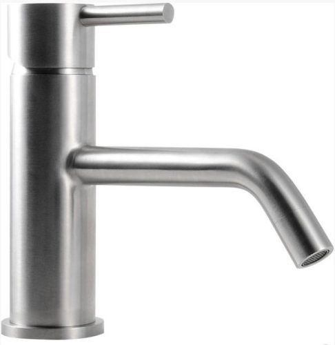 Mosdó csaptelep, MINIMAL mosdócsaptelep lefolyó nélkül, inox: MI002 Sapho