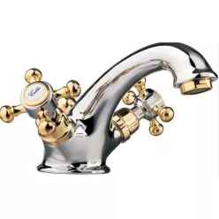   Mosdó csaptelep, Sapho REITANO ANTEA automata lefolyóval króm/arany 3172