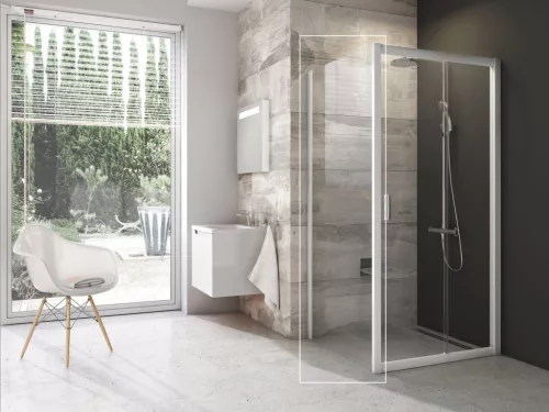 Walk-in, Ravak Blix BLPS-100 fix fal fehér profil, Transparent 9BHA0100Z1