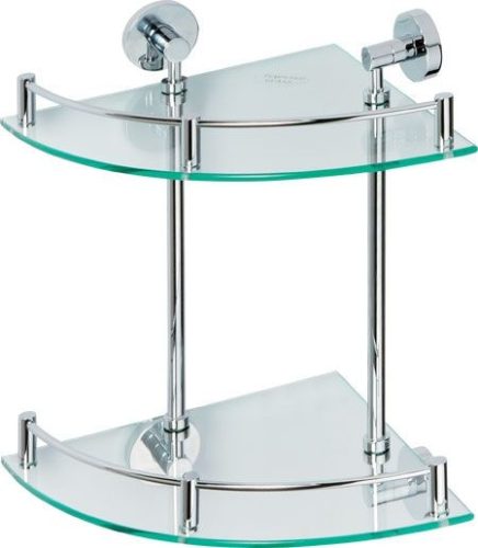Polc, Sapho BEMETA OMEGA ECONOMY sarok üveg dupla 28x28x38 króm 104202142