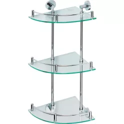   Polc, Sapho BEMETA OMEGA ECONOMY sarok üveg tripla 26x26x65 króm 104202152