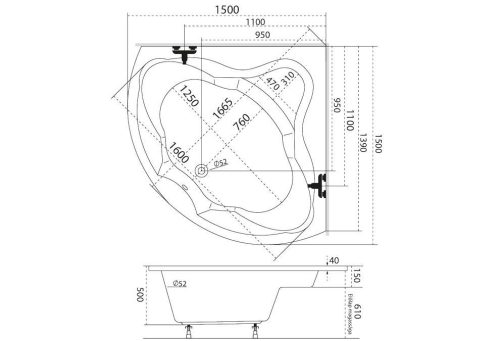 Kád, M-Acryl Ancona 150x150