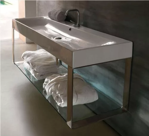 Mosdó, KERASAN CENTO kerámiamosdó, 120x45 cm : 353401 Sapho