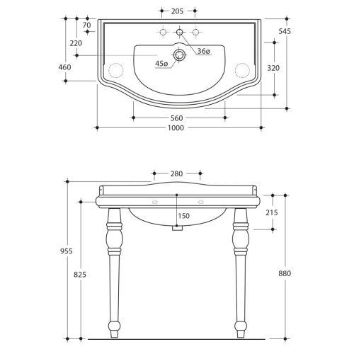 Mosdó, KERASAN RETRO Mosdó 100x54,5 cm : 105001 Sapho