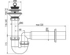 Alcaplast, A464-DN50  Zuhanylefolyó bűzelzáróval bűzzár 50mm átmérő 80mm