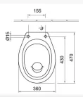 WC, Alföldi Bázis laposöblítésű hátsó kifolyású 4030+ Easyplus
