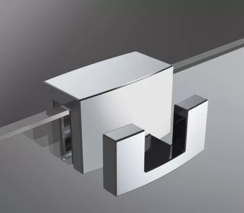 Törölközőtartó, Radaway 6-8mm-es keret nélküli üvegfalhoz króm WR-001