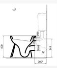 WC, Alföldi Bázis mélyöblítésű hátsó kifolyású 4031 EasyPlus