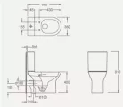 WC, Arezzo design Vermont perem nélküli, kombi wc, alsó/hátsó kifolyású AR-602R
