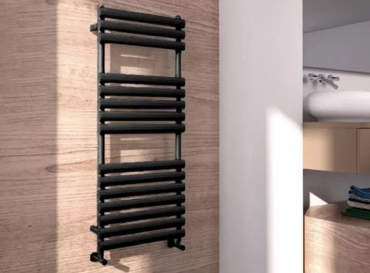Egyenes radiátor, Arezzo design Moon Black 1200x500 törölköz