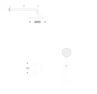 Falba süllyesztett csaptelep, Arezzo design Palmfield zuhanyszett, fekete AR-1160BL