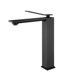   Mosdó csaptelep, Arezzo design Rockfield magasított mosdó csaptelep, fekete AR-9902BL