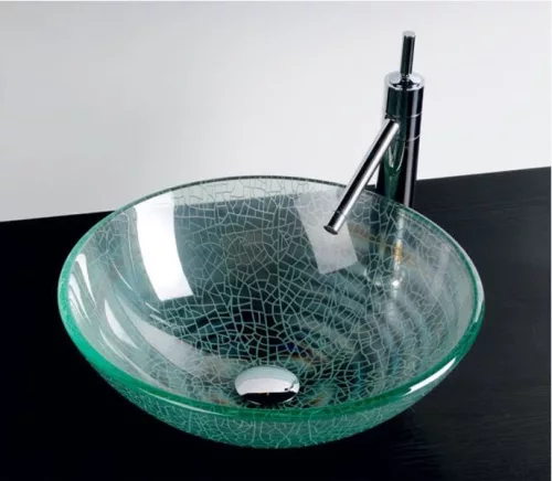 Mosdó, BEAUTY ICE üvegmosdó 42x42x14 cm : 2501-04 Sapho