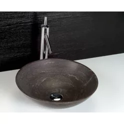   Mosdó, BLOK kőmosdó 40x12 cm, matt kék kő : 2401-02 Sapho