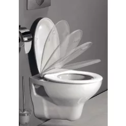   WC tető, Sapho LENA ülőke hidraulikus duroplast Soft Close inox 1703-113