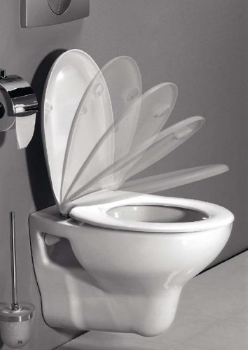 WC tető, Sapho LENA ülőke hidraulikus duroplast Soft Close inox 1703-113