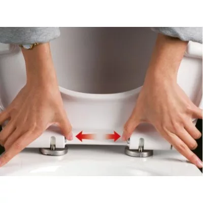 WC tető, Sapho LENA ülőke hidraulikus duroplast Soft Close inox 1703-113