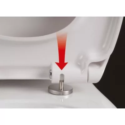 WC tető, Sapho LENA ülőke hidraulikus duroplast Soft Close inox 1703-113