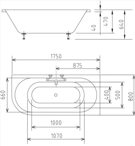Kád, POLYSAN VIVA kád 175x80x47 cm, bal, : 70119 Sapho