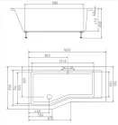 Kád, POLYSAN VERSYS kád 160x85/70x47, bal : 14611 Sapho