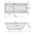 Kád, POLYSAN CLEO kád 160x70x48 cm : 73611 Sapho