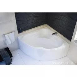   Hidromasszázs kád, M-Acryl Rita  150x150, Wellness Premium Plus 28 fúvókás elektronikus