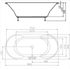 Kád, POLYSAN IO kád 180x85x49 : 16611 Sapho