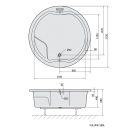 Kád, POLYSAN ROYAL kör alakú kád 172x49 cm : 73211 Sapho