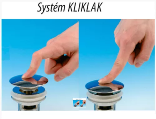 Lefolyó, MINIMAL Kliklak leeresztő túlfolyós mosdóhoz 1˝1/4 inox MI057 Sapho