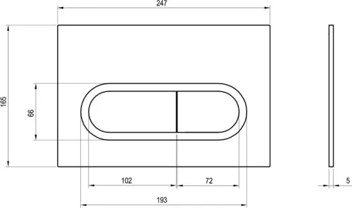 Öblítőtartály, Ravak Chrome nyomólap - szatén Cikkszám: X01454