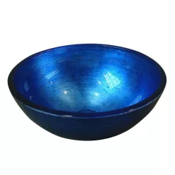 Mosdó, MURANO üvegmosdó, 40x13 cm, kék : AL5318-65 Sapho