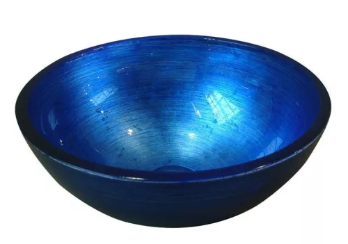 Mosdó, MURANO üvegmosdó, 40x13 cm, kék : AL5318-65 Sapho