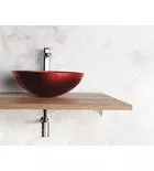 Mosdó, MURANO üvegmosdó, 40x13 cm, piros : AL5318-63 Sapho