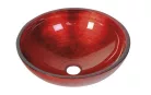 Mosdó, MURANO üvegmosdó, 40x13 cm, piros : AL5318-63 Sapho