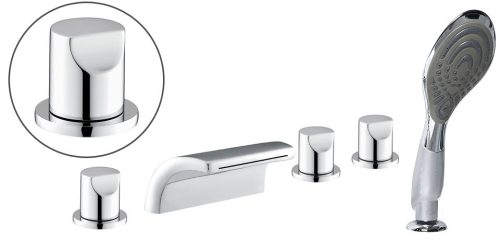 Kádperemre szerelhető csaptelep, Wellis Retro kád szett WK00117