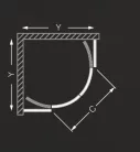 Zuhanykabin, Roltechnik PXR2N/900 íves / 90x90x185 :RT