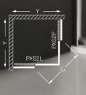 Zuhanykabin, Roltechnik PXS2L+PXS2P szögletes / 90x90x185 :RT