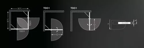 Zuhanykabin, Roltechnik TDO1+TDO1/800 szögletes :RT