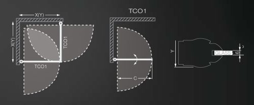 Zuhanykabin, Roltechnik TCO1+TCO1/900 szögletes :RT