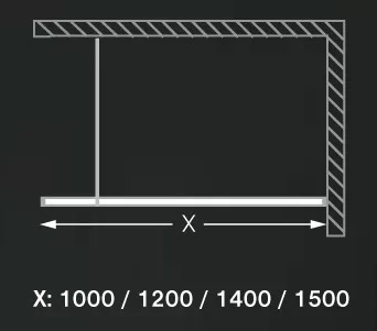 Walk-in, Roltechnik WALK G/1000 walk in zuhanykabin :RT