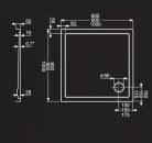 Zuhanytálca, Roltechnik Flat Kvadro 1000x1000 szögletes :RT