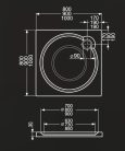 Zuhanytálca, Roltechnik Macao-M 1000x1000 szögletes :RT