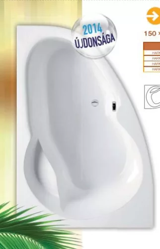 Kád, Roltechnik Harmonia 150x95 aszimmetrikus sarok : RT