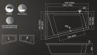 Kád, Roltechnik Kubic Asymmetric 170x110 aszimm., akril sarok :RT